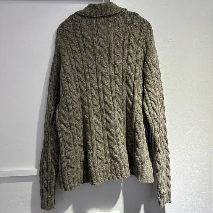 [BUNJANG] Polo Jeans Co. Wool-Alpaca Cable Knit Zip-up Jacket / 무료배송 폴로진스 울78 알파카22 케이블 니트집업 남성 L