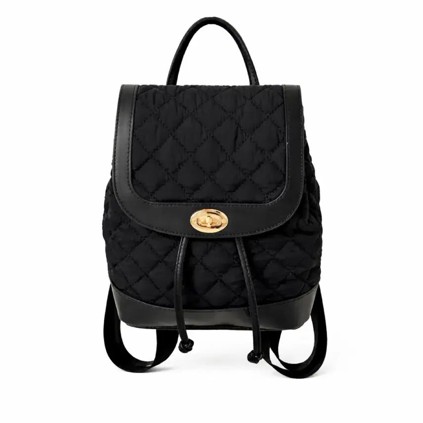 [BUNJANG] Black Quilted Backpack / 새상품/ 퀄팅 장식 백팩(당일배송)