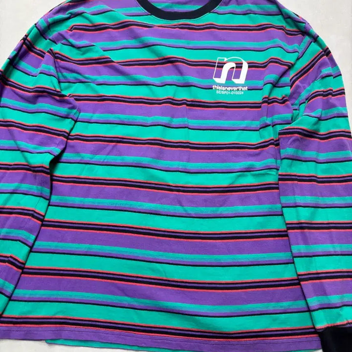[BUNJANG] DINEUNT STRAIGHT Stripe Long Sleeve T-shirt / [단종] 급처 디네댓 스트라이프 긴팔 티셔츠 L 판매