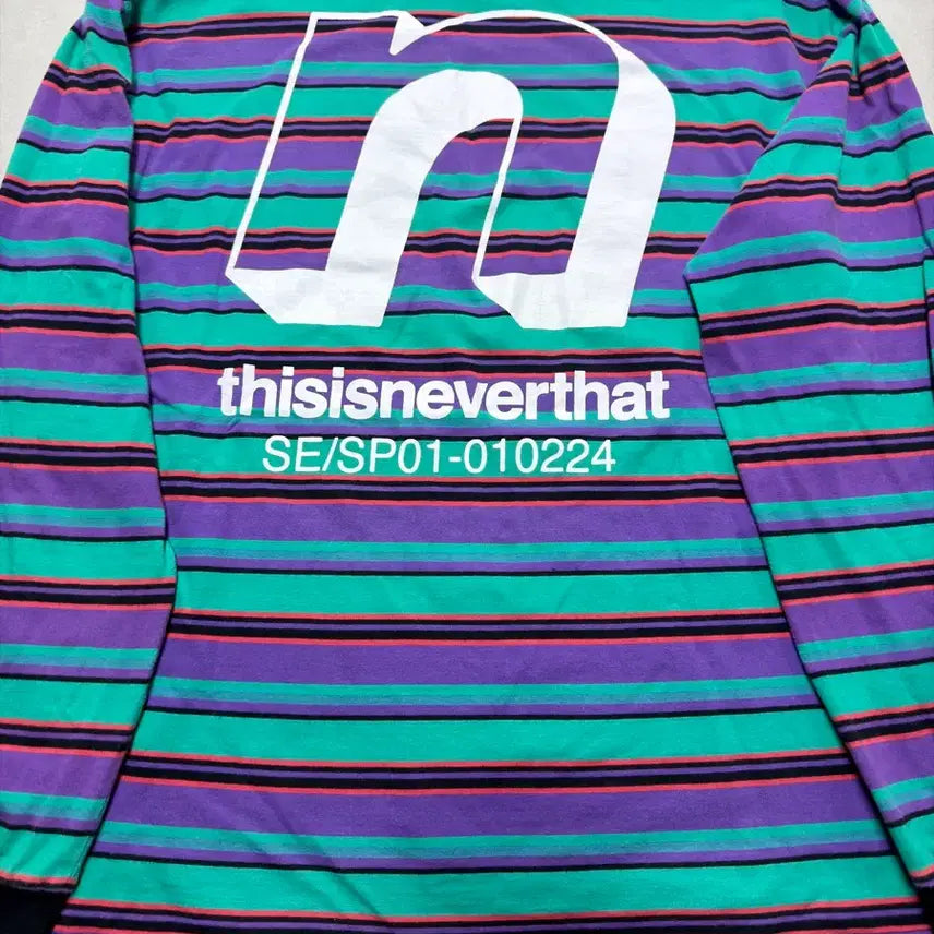 [BUNJANG] DINEUNT STRAIGHT Stripe Long Sleeve T-shirt / [단종] 급처 디네댓 스트라이프 긴팔 티셔츠 L 판매