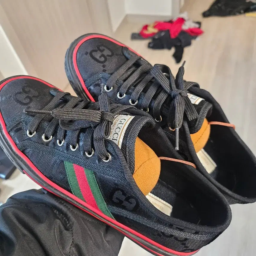 [BUNJANG] Gucci Tennis 1977 GG Sneakers (255-260) / 구찌 테니스 1977 GG 블랙 스니커즈 255-260