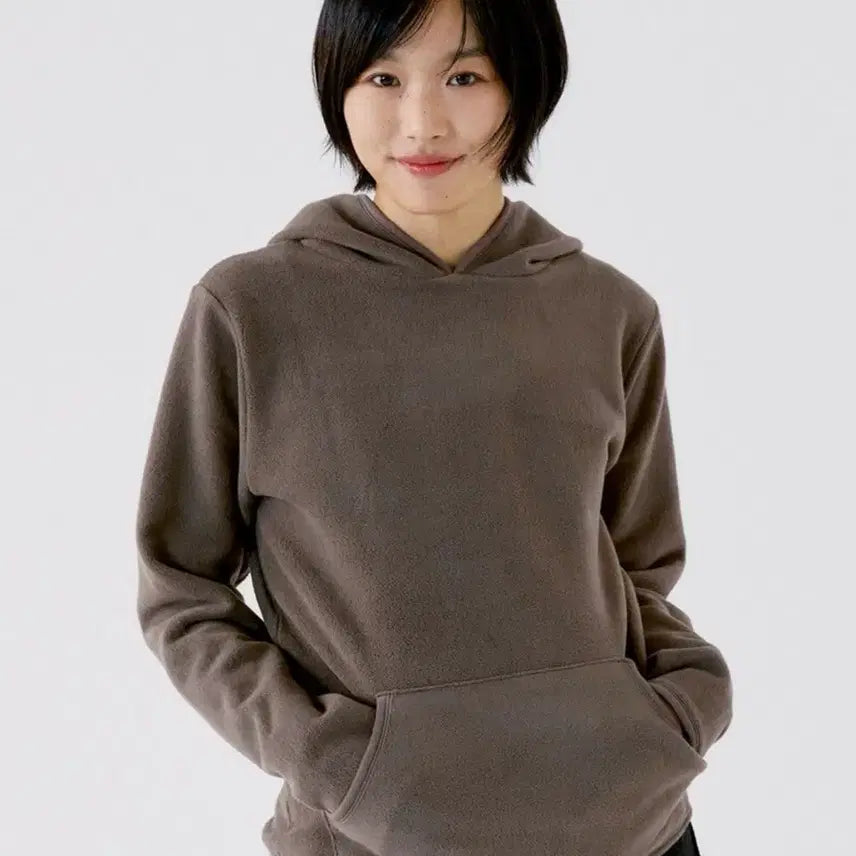[BUNJANG] Opish Fine Fleece Hoodie Brown / 오피쉬 파인 플리스 후디 브라운