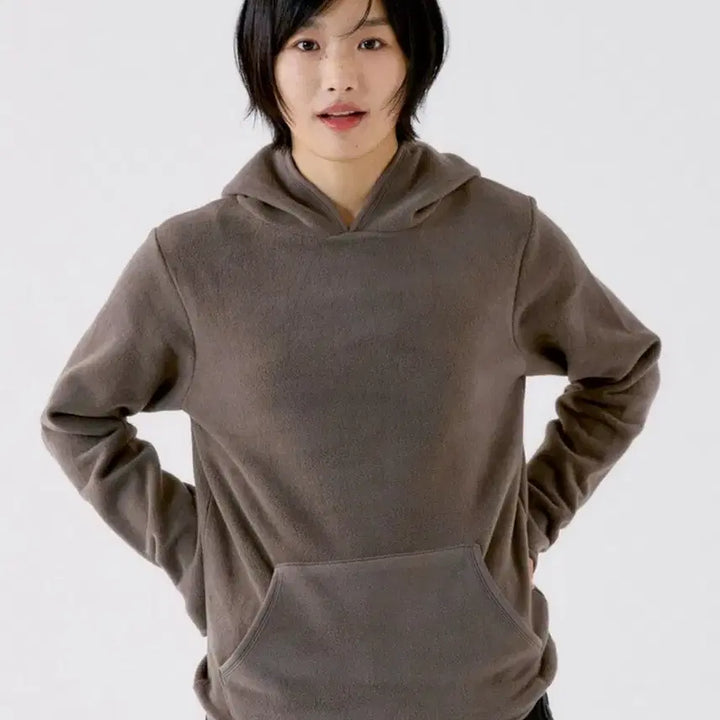 [BUNJANG] Opish Fine Fleece Hoodie Brown / 오피쉬 파인 플리스 후디 브라운