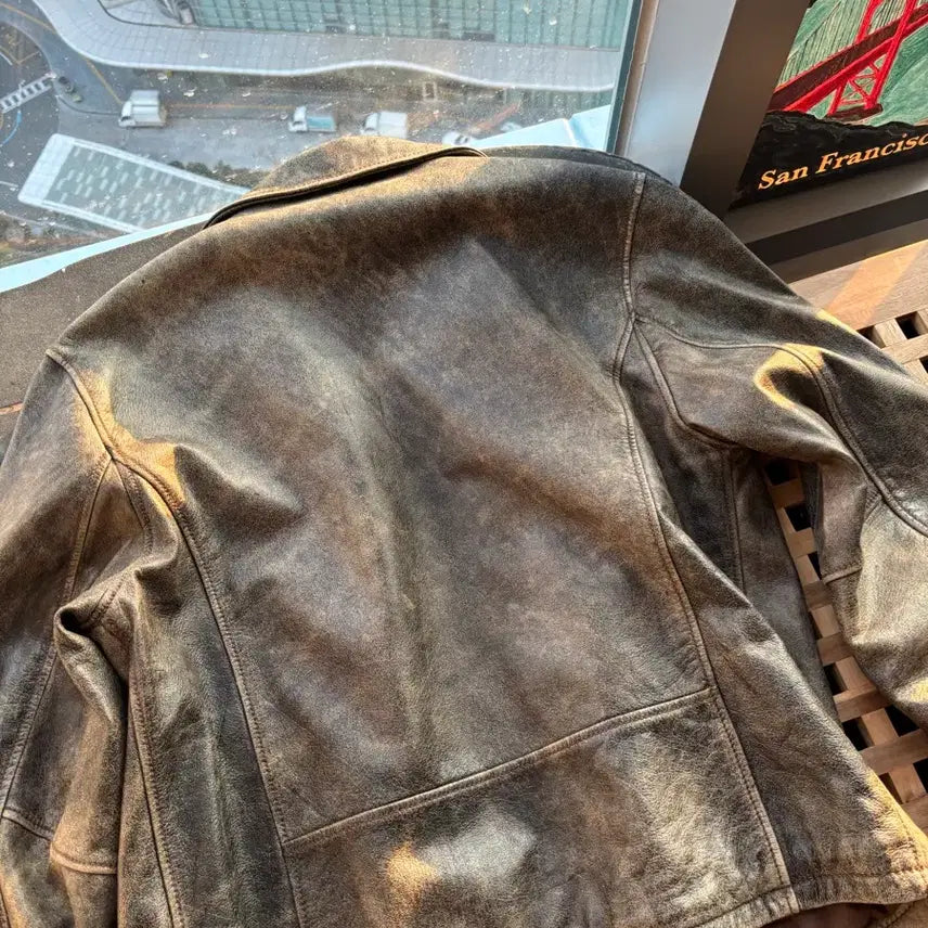 [BUNJANG] Vintage Lambskin A-2 Jacket / 빈티지 램스킨 a-2 자켓