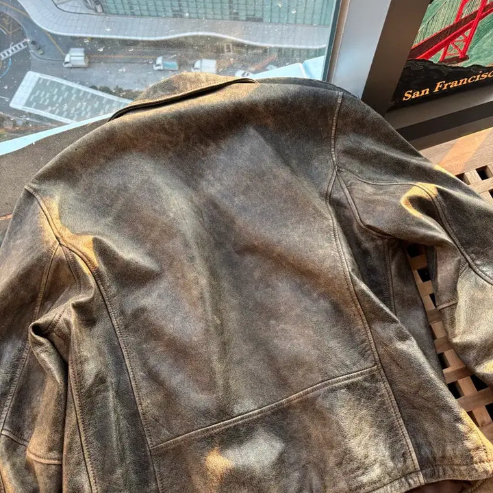 [BUNJANG] Vintage Lambskin A-2 Jacket / 빈티지 램스킨 a-2 자켓