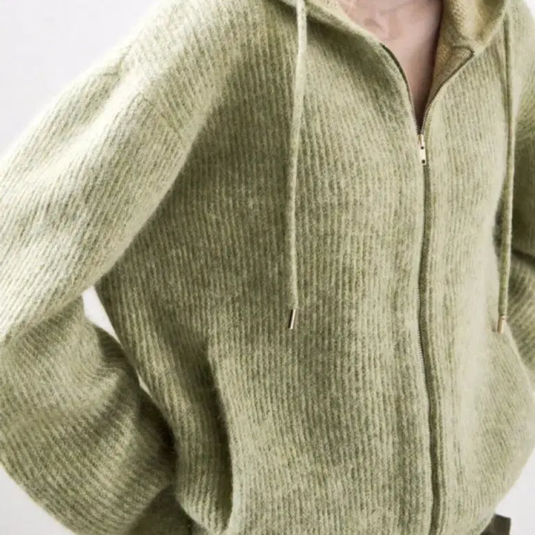 [BUNJANG] System 25FW New Arrival Alpaca Zip-Up Cardigan / 한섬 25fw신상 시스템 품절 알파카 집업 가디건 프리