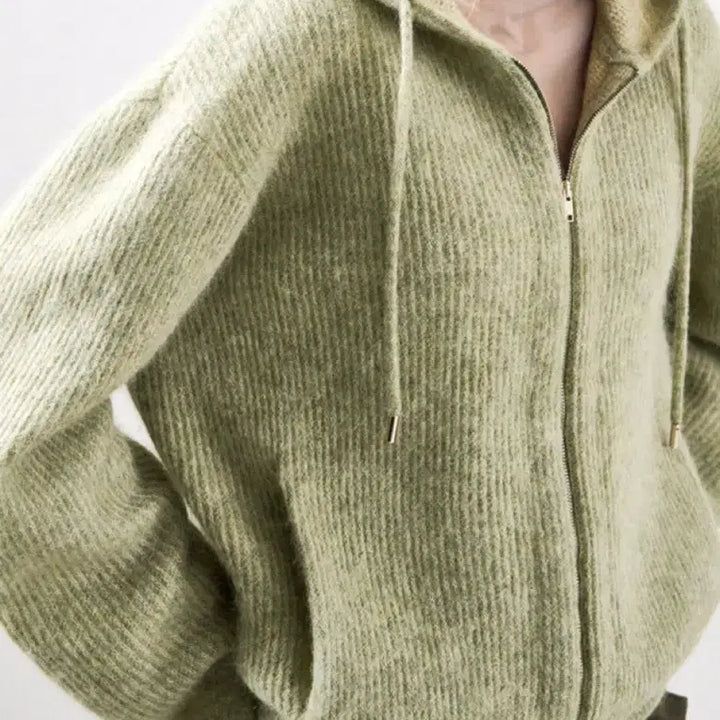 [BUNJANG] System 25FW New Arrival Alpaca Zip-Up Cardigan / 한섬 25fw신상 시스템 품절 알파카 집업 가디건 프리