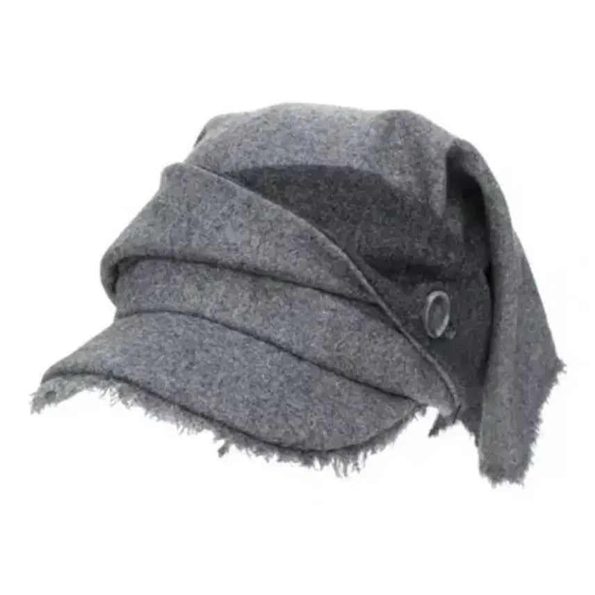 [BUNJANG] Oho's Scarf Veil Wool Cap Gray / 오호스 스카프 베일 울 캡 그레이