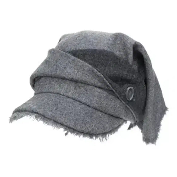 [BUNJANG] Oho's Scarf Veil Wool Cap Gray / 오호스 스카프 베일 울 캡 그레이