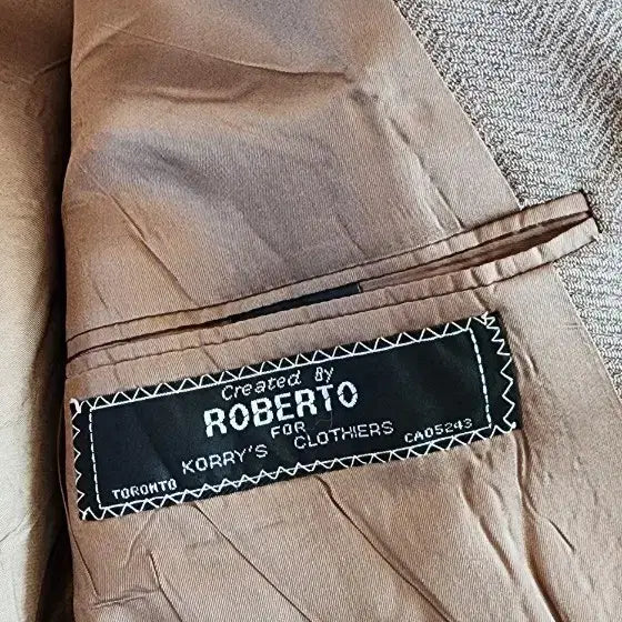 [BUNJANG] Beige Herringbone Wool Jacket XL / (간절기용)베이지 헤링본패턴 3버튼 울자켓 XL