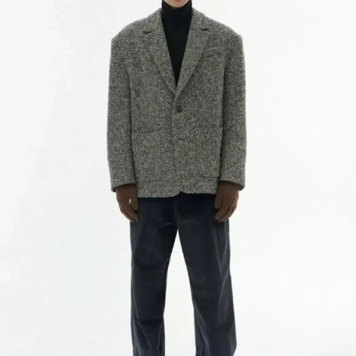 [BUNJANG] AMOMENTO Herringbone Oversized Coat / 아모멘토 헤링본 오버사이즈 코트