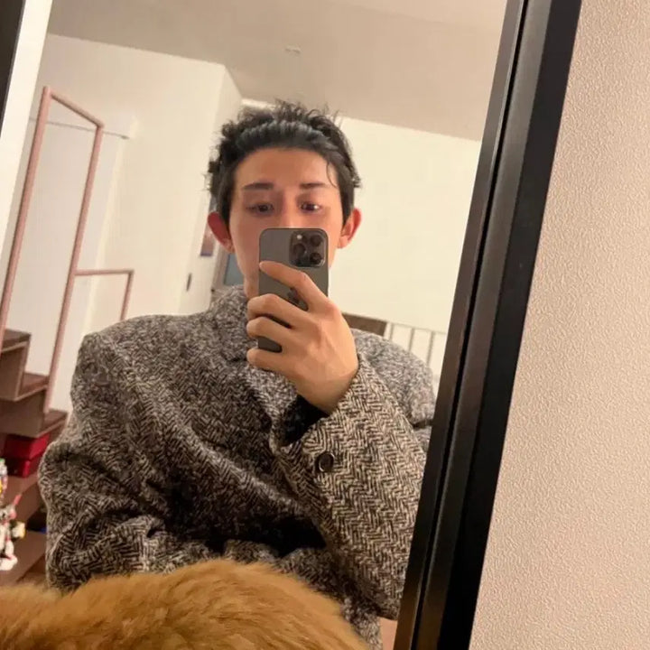 [BUNJANG] AMOMENTO Herringbone Oversized Coat / 아모멘토 헤링본 오버사이즈 코트