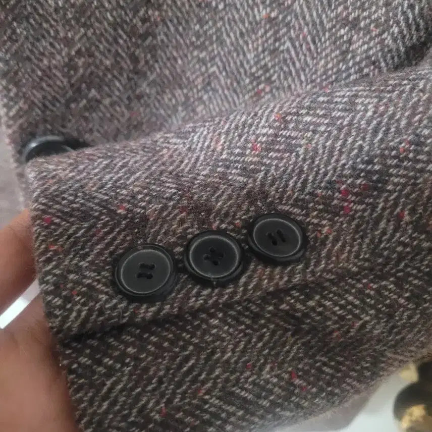 [BUNJANG] She'zmiss Herringbone Brown Jacket / 쉬즈미스 헤링본 브라운 자켓