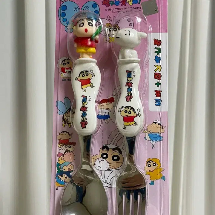 [BUNJANG] Crayon Shin-chan Spoon and Fork Set / 고전) 국내 짱구 숟가락 포크 세트