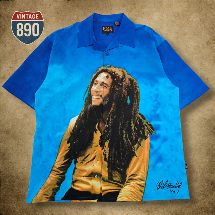 [BUNJANG] Dragonfly Vintage Bob Marley Artwork Short Sleeve Shirt XXL / [XXL] Dragonfly 밥말리 VTG 아트워크 반팔 셔츠