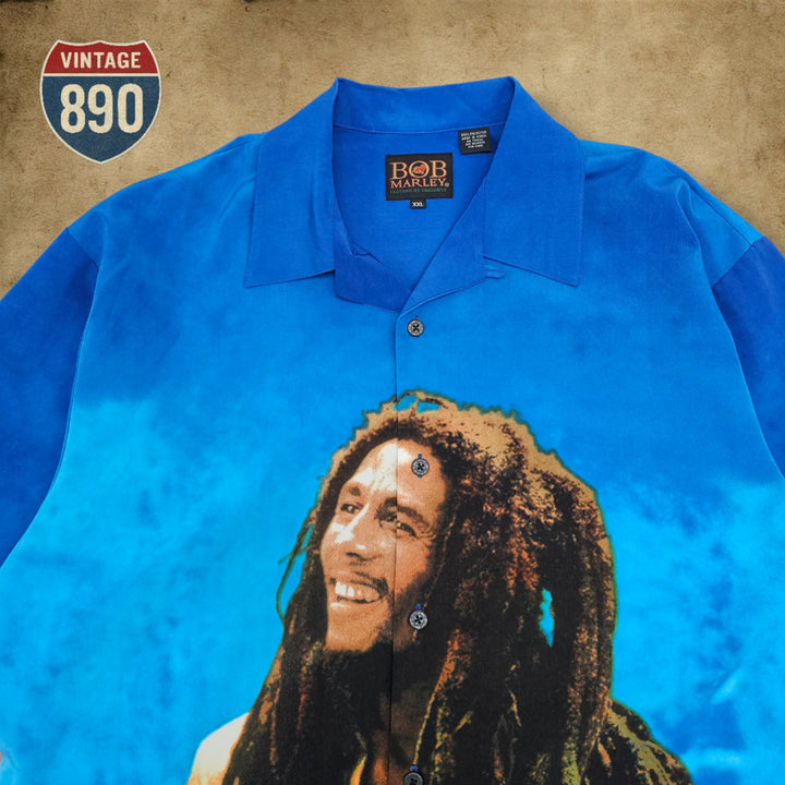 [BUNJANG] Dragonfly Vintage Bob Marley Artwork Short Sleeve Shirt XXL / [XXL] Dragonfly 밥말리 VTG 아트워크 반팔 셔츠