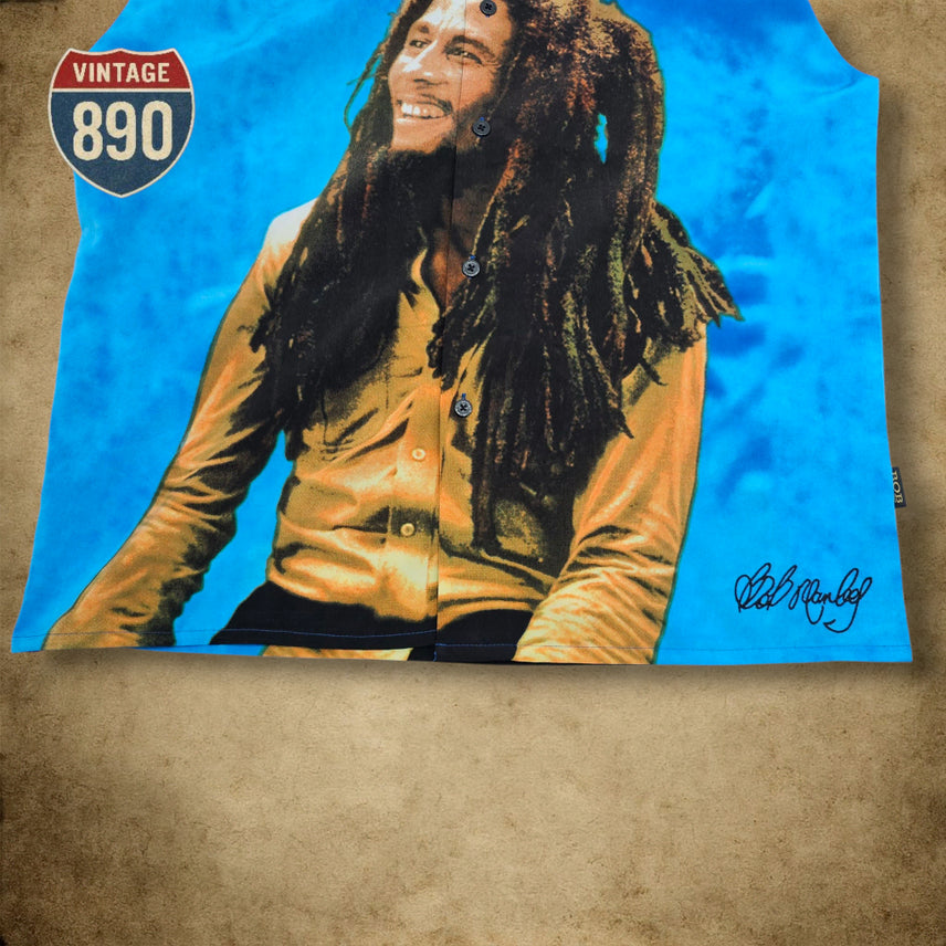 [BUNJANG] Dragonfly Vintage Bob Marley Artwork Short Sleeve Shirt XXL / [XXL] Dragonfly 밥말리 VTG 아트워크 반팔 셔츠