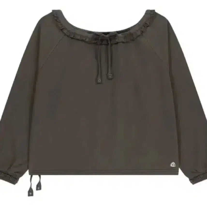 [BUNJANG] Coiseeio Charcoal Drawstring Long Sleeve / 코이세이오 드로우스트링 롱슬리브 차콜