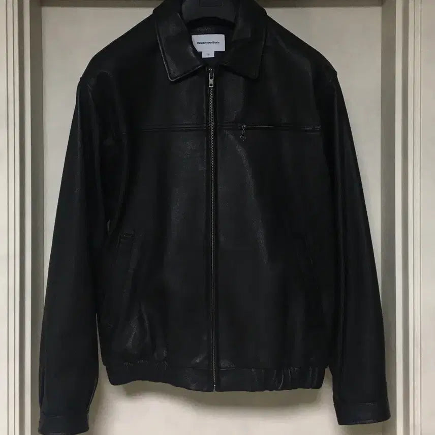 [BUNJANG] Thisisneverthat Leather Harrington Jacket / 디스이즈네버댓 레더 해링턴 자켓