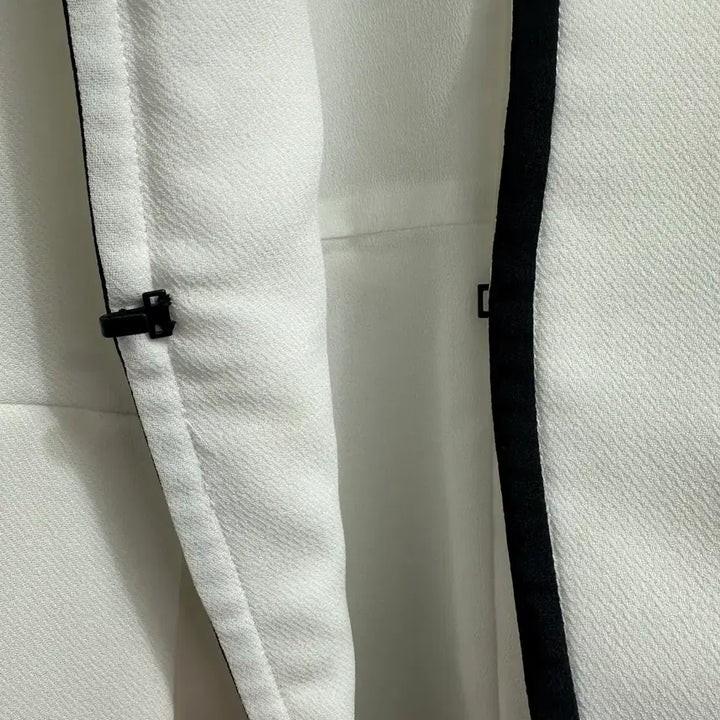 [BUNJANG] MojoSphin Women's No Collar Color Block Jacket / 무료배송 모조에스핀 노카라 라인 배색 자켓 여성 55