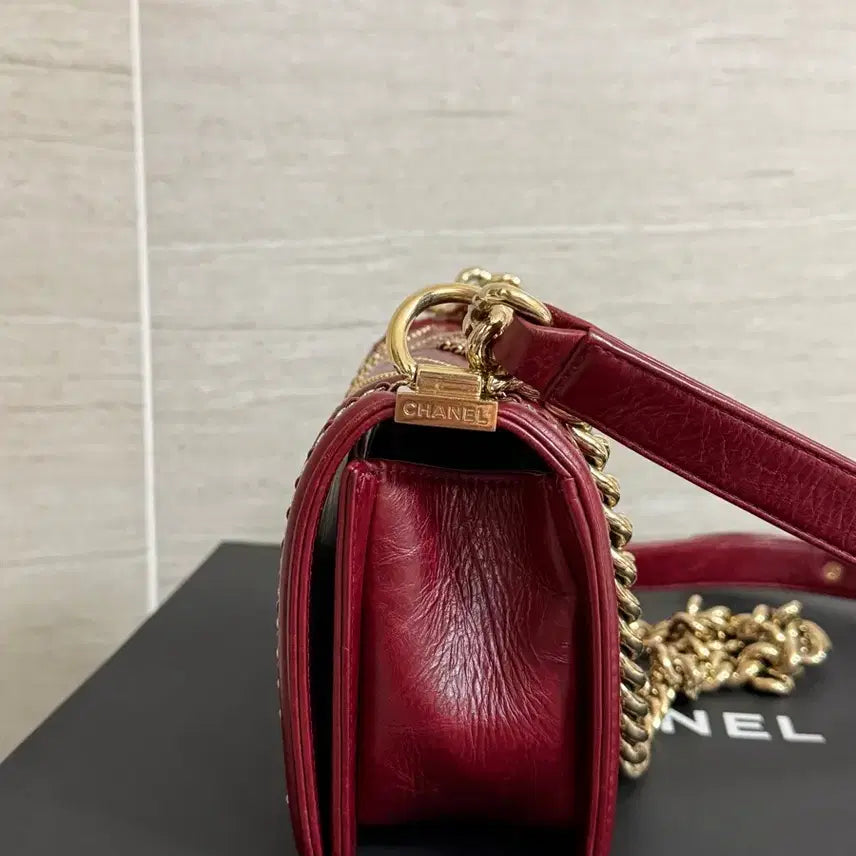 [BUNJANG] Chanel Boy Bag Burgundy Small / 샤넬 보이백 버건디 26번대 한정판 스몰