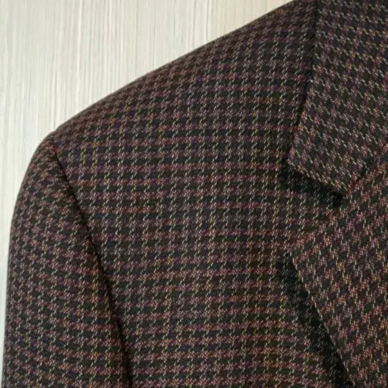 [BUNJANG] Unknown Brand Houndstooth Check Wool Jacket XL / (간절기용)브라운 하운드투스 체크 3버튼 울자켓 XL