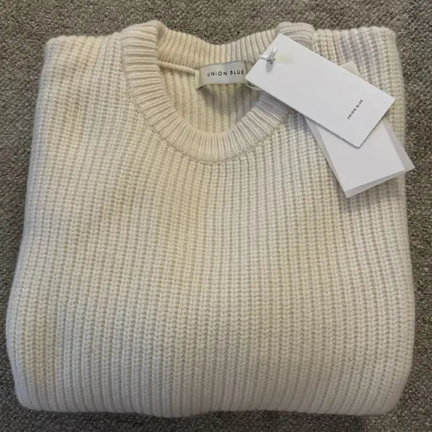 [BUNJANG] Union Blue Cask Wool Heavy Knit Sweater / 새제품) 유니온블루 cask wool 헤비 니트 M 아이보리