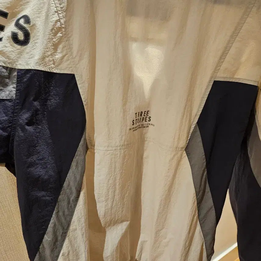 [BUNJANG] Adidas Tricolor Windbreaker Jacket / 아디다스 삼선 바람막이 자켓 크림 네이비