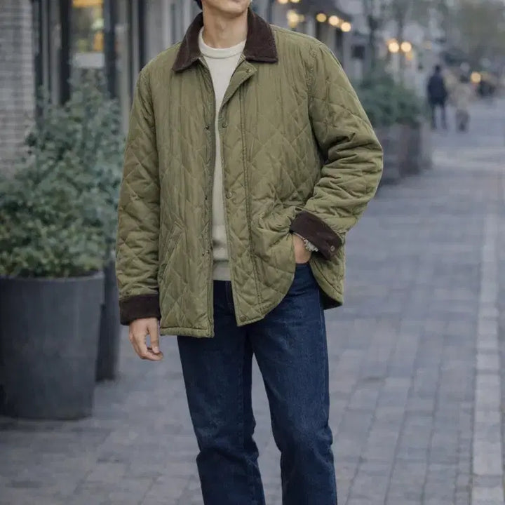 [BUNJANG] Polo Ralph Lauren Quilted Jacket Green M / 폴로 랄프로렌 퀼팅 자켓 그린 M 103사이즈