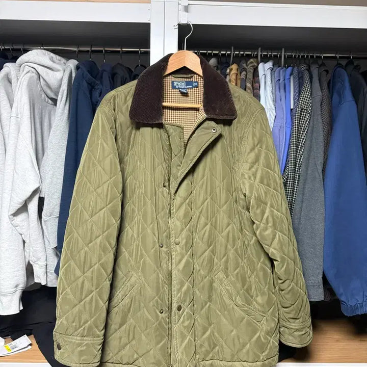[BUNJANG] Polo Ralph Lauren Quilted Jacket Green M / 폴로 랄프로렌 퀼팅 자켓 그린 M 103사이즈
