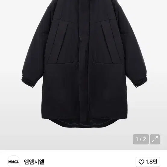 [BUNJANG] MMGL Goose Monster Parka Black Size 2 / MMGL 믐글 구스 몬스터 파카 블랙 2사이즈