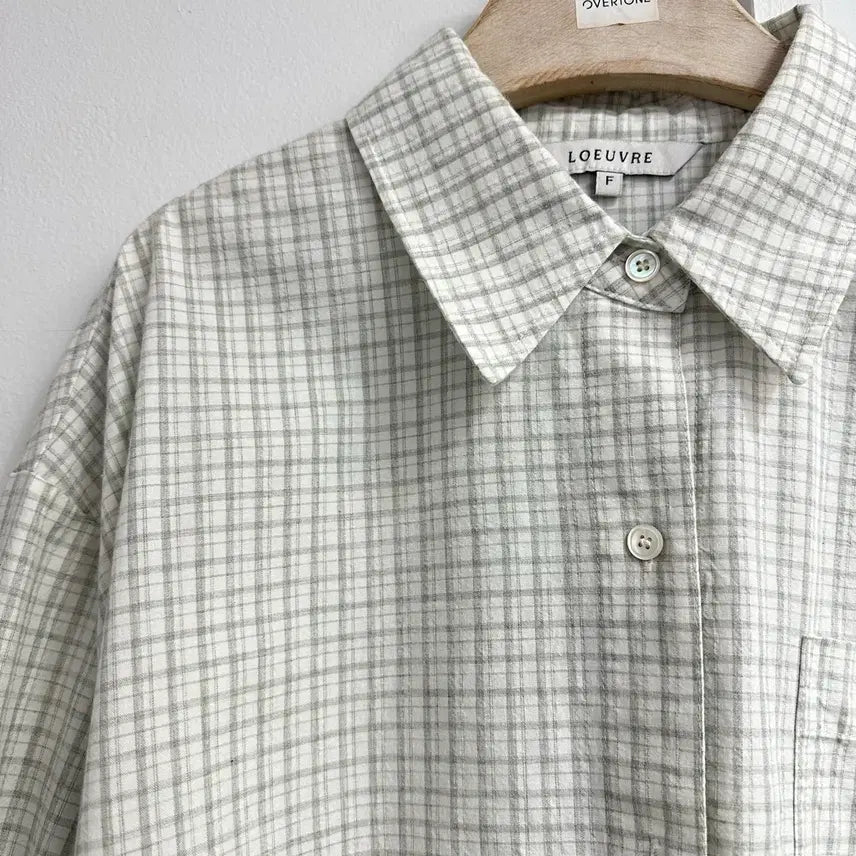 [BUNJANG] Loeuvre Oversized Check Shirt / 무료배송 루에브르 오버핏 체크 셔츠 여성 FREE