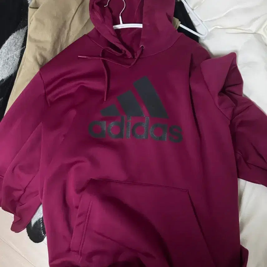 [BUNJANG] Adidas Cherry Color Hoodie / (L) 아디다스 체리 컬러 후드