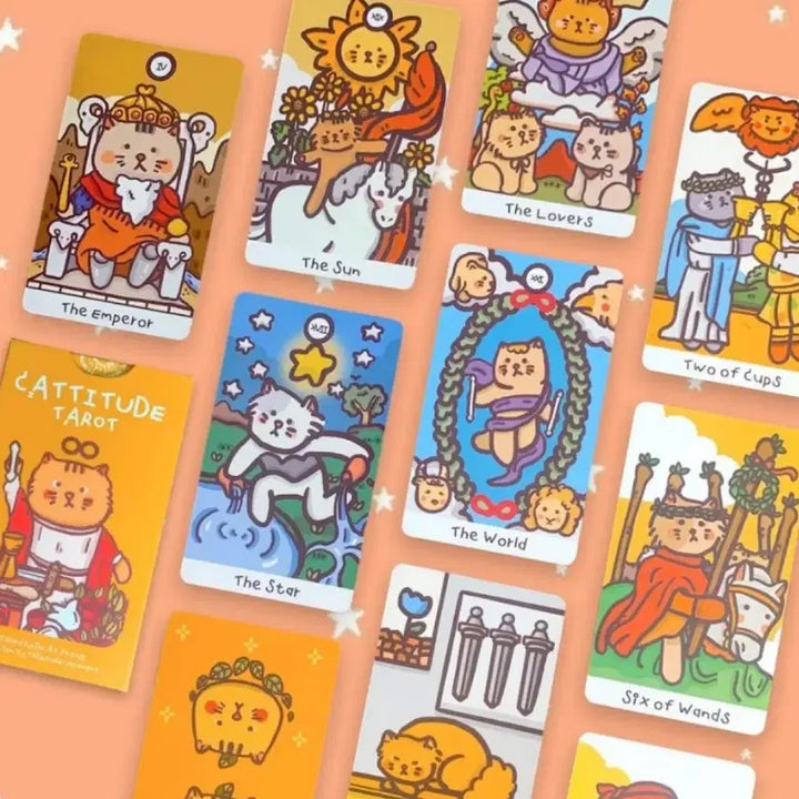 [BUNJANG] Cattitude Tarot 78-Card Set / (할인) 귀여운 고양이 타로카드 78매