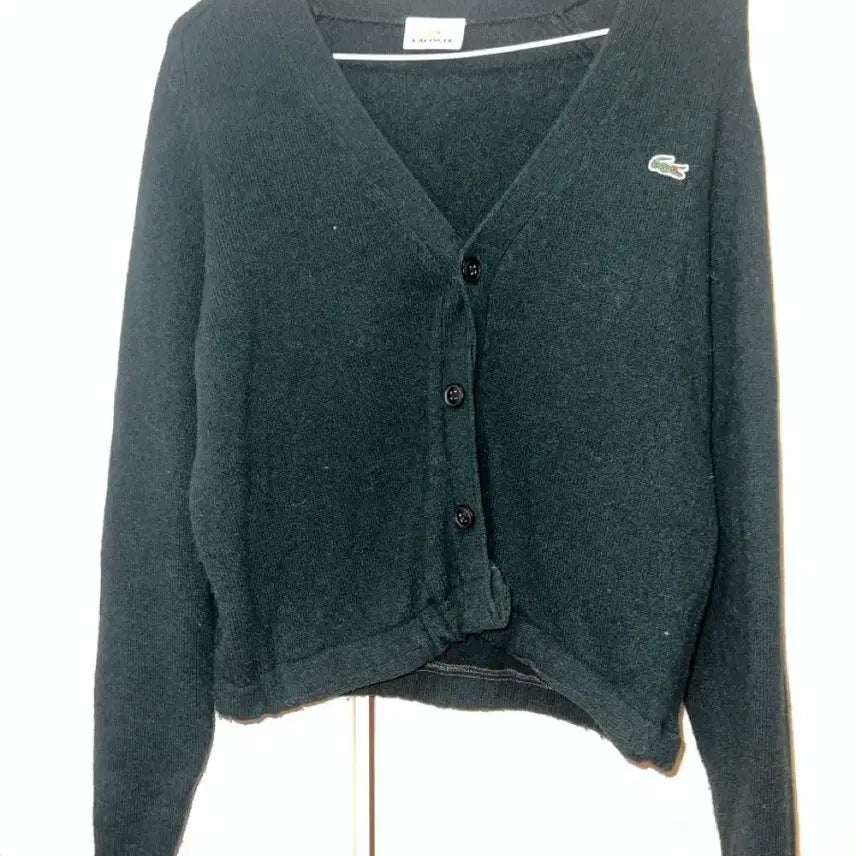 [BUNJANG] Lacoste Dark Green Cardigan / 라코스테 다크그린 가디건
