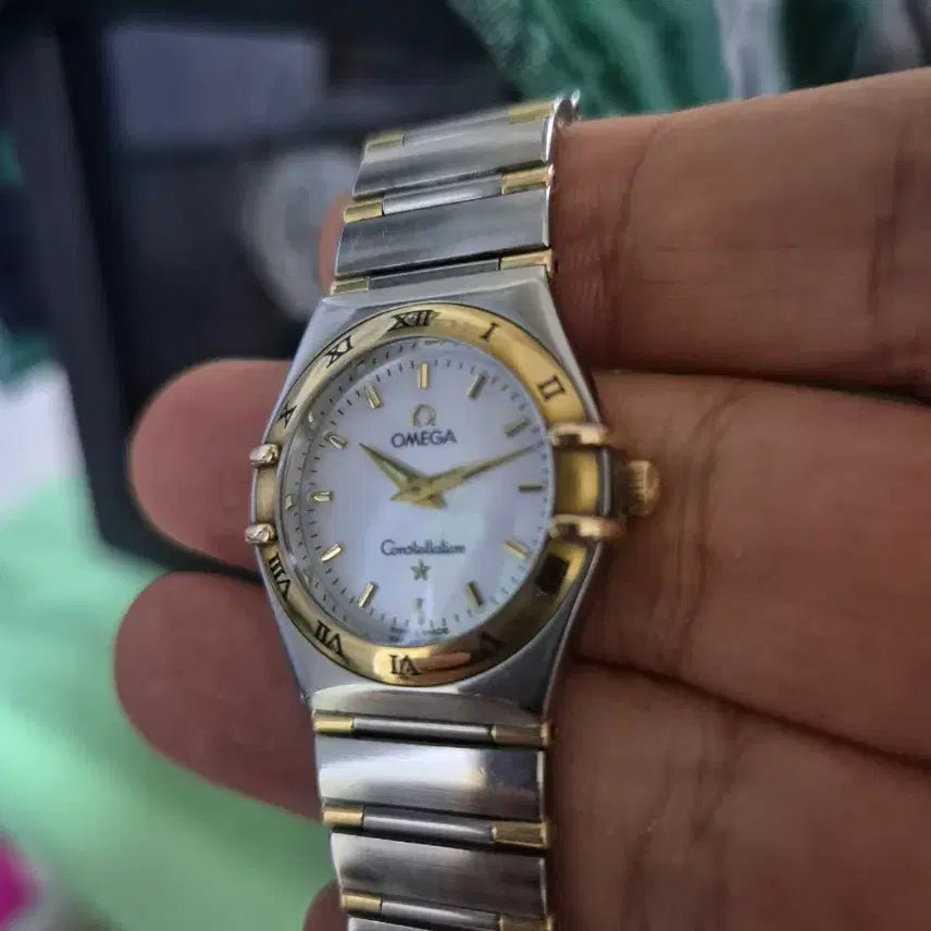 [BUNJANG] Omega Constellation Combi Half-Bar Watch / 인하 여성용 오메가 컨스틸레이션 콤비 자개다이얼 판매합니다.