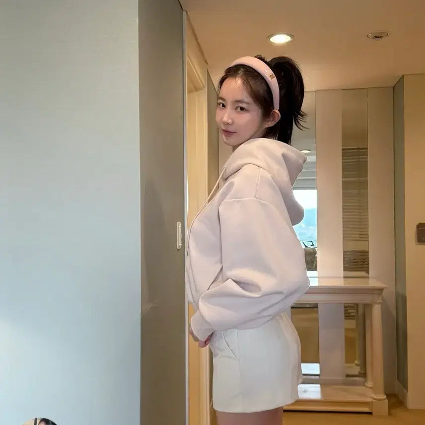 [BUNJANG] Hayes Salmon Meringue Hoodie / 헤이에스 살몬머랭 후드티 새상품