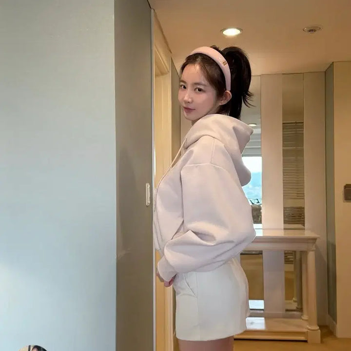 [BUNJANG] Hayes Salmon Meringue Hoodie / 헤이에스 살몬머랭 후드티 새상품