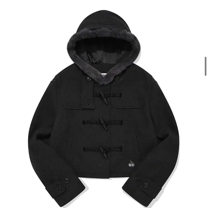 [BUNJANG] Kirsh Cropped Short Coat (Charcoal) / 키르시 크롭 숏코트 (차콜)