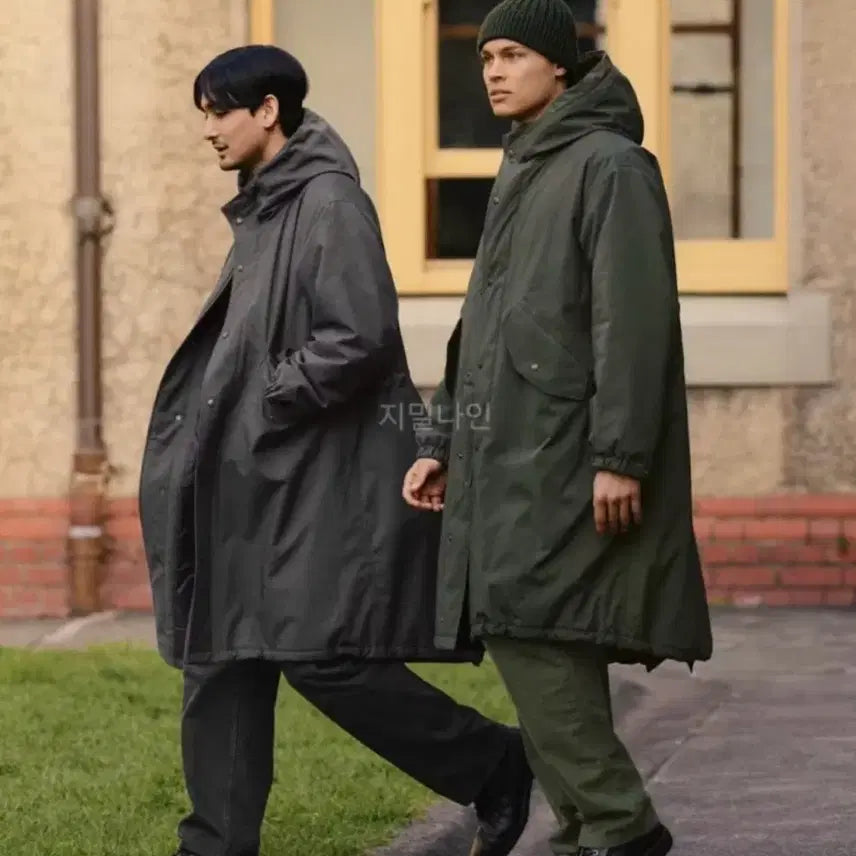[BUNJANG] Uniqlo x Engineered Garments Hooded Coat Dark Green 3XL / 유니클로x엔지니어드가먼츠 후드코트 다크크린 카키 3XL