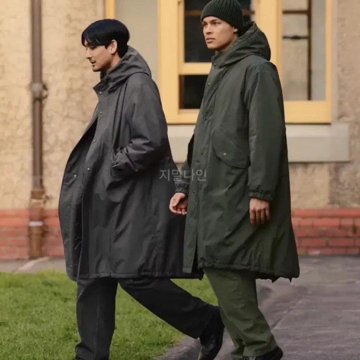 [BUNJANG] Uniqlo x Engineered Garments Hooded Coat Dark Green 3XL / 유니클로x엔지니어드가먼츠 후드코트 다크크린 카키 3XL