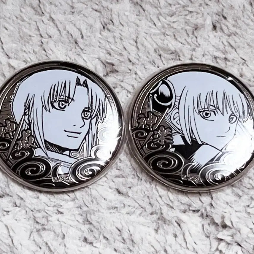[BUNJANG] Gintama Silver Soul Kamui Kagura Bundle Set / 은혼 실버소울 캔뱃지 카무이 카구라 일괄
