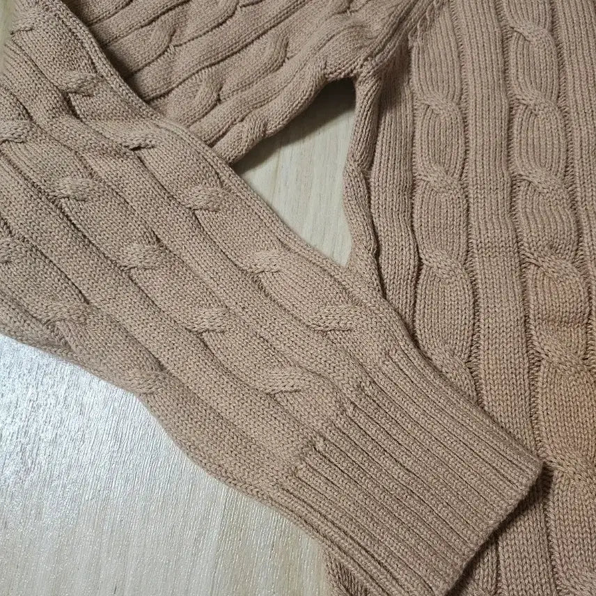 [BUNJANG] Polo Ralph Lauren Cable Knit Beige / 폴로 랄프로렌 케이블 니트 베이지