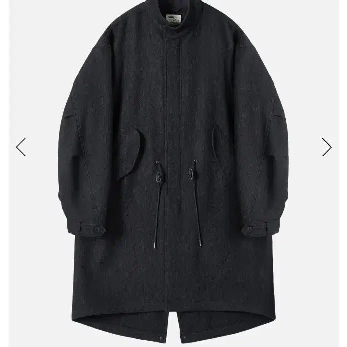 [BUNJANG] Rough Side Wool Fishtail Parka Charcoal / [무배] (3) 러프사이드 울 피쉬테일 피시테일 파카 차콜