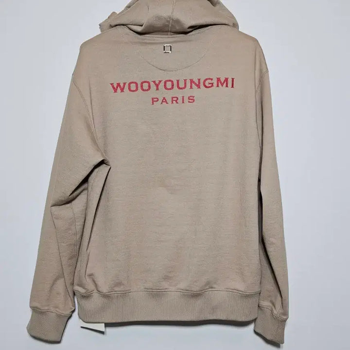 [BUNJANG] Wooyoungmi 22SS Red Back Logo Hoodie Sweatshirt Beige / 22SS 우영미 레드 백로고 후드 스웻 셔츠 베이지 (48)
