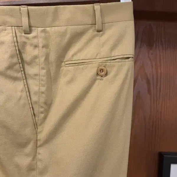 [BUNJANG] Brioni Beige Cotton Two-Pleats Trousers Size 52 (33-34) / 브리오니 팬츠 33~34
