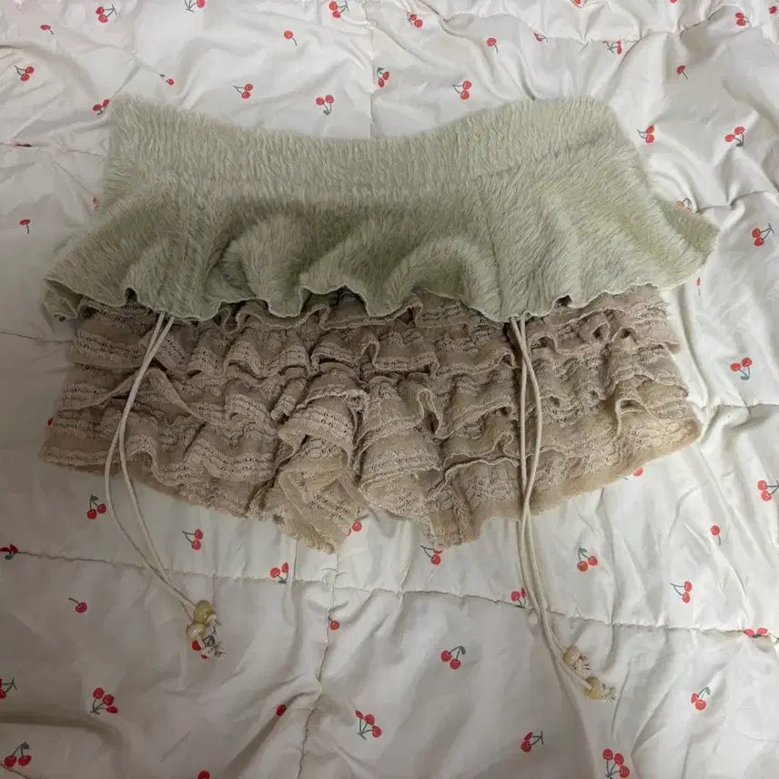 [BUNJANG] Unbranded Lace Skirt Pants (M) / 퍼 레이스 치마바지 시착 M