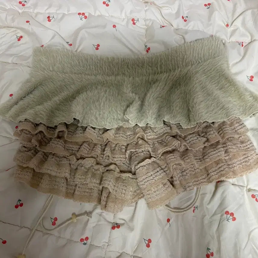 [BUNJANG] Unbranded Lace Skirt Pants (M) / 퍼 레이스 치마바지 시착 M