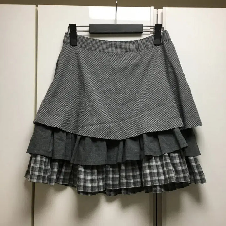 [BUNJANG] Vintage Check Tiered Skirt / 일본 빈티지 체크 캉캉 스커트 레이어드 모리걸