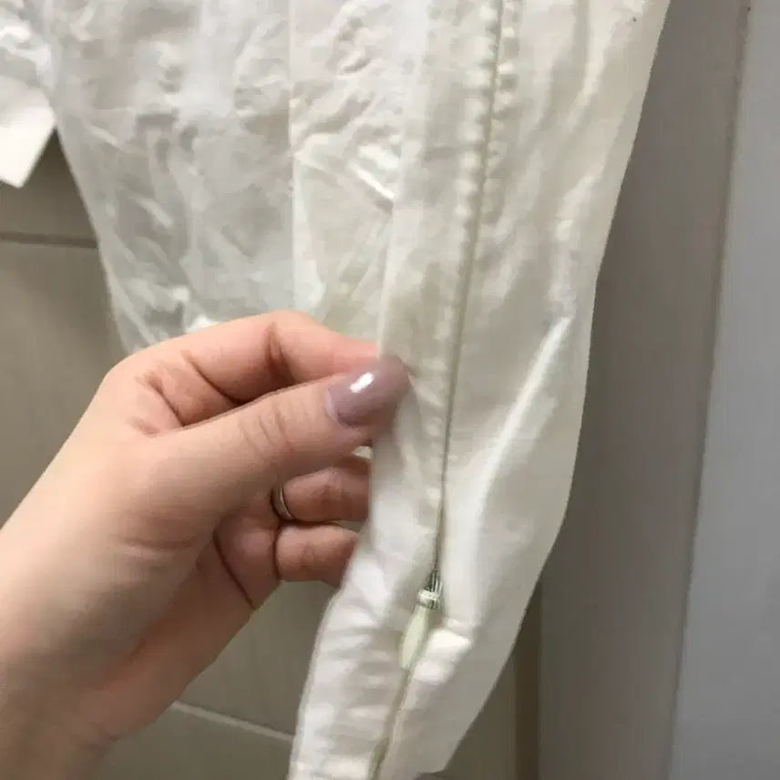 [BUNJANG] 3ran4on Ivory Linen Blouse / 일본 브랜드 3ran4on 아이보리 린넨 블라우스